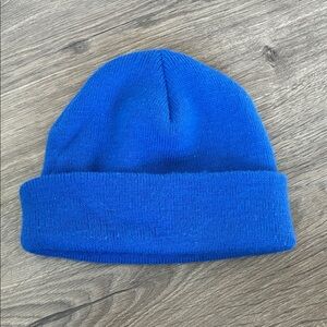 Blue Knit Toddler Beanie